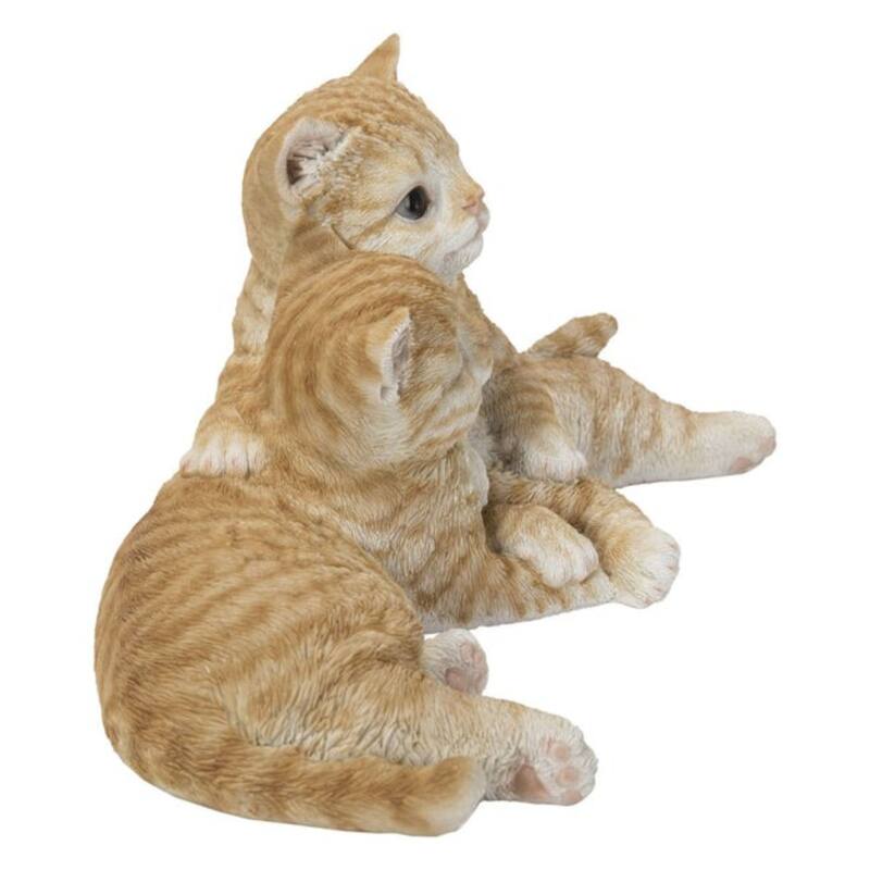 12.25" Couple Kitten Outdoor Garden Statue
