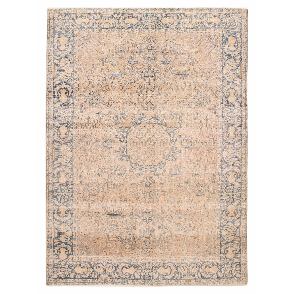 ECARPETGALLERY Hand-knotted Antalya Vintage Tan Wool Rug - 8'4 x 11'9