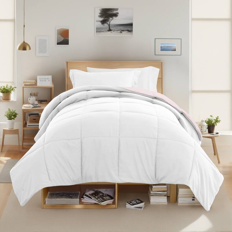 8pc Twin XL Solid Dorm Bedding Bundle