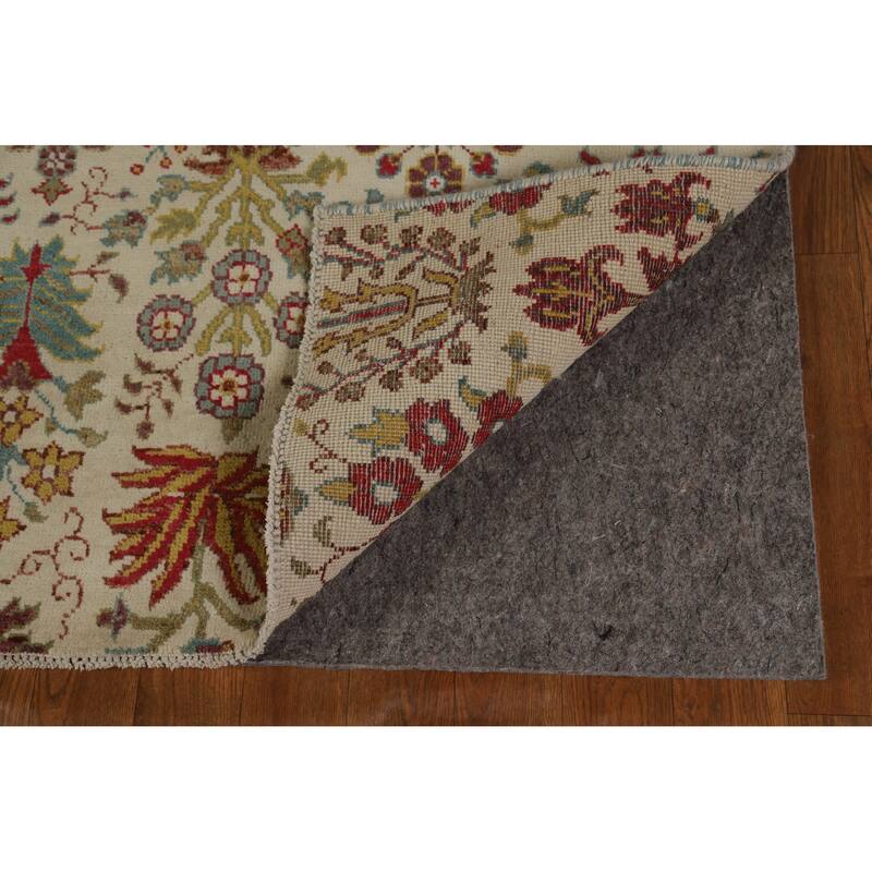 Hand Knotted Oriental 100% Wool Carpet Traditional All-Over Beige & Ivories Ziegler Area Rug - 7' 7'' X 5' 7''