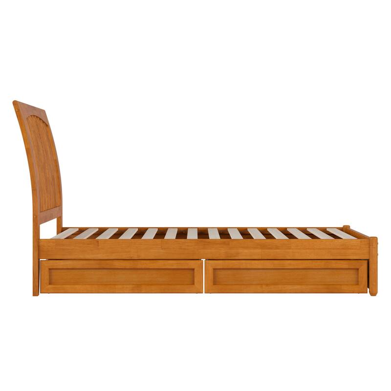 Roslyn Platform Bed with Panel Footboard and Storage Drawers