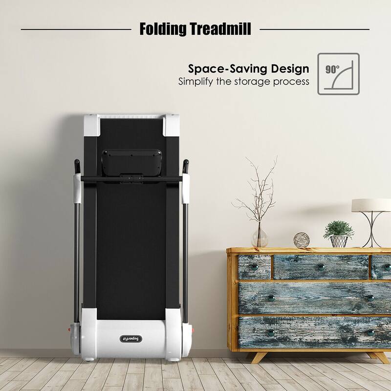 SuperFit 2.25HP Folding Electric Motorized Treadmill w/ Speaker - 55.9" x 30.5" x 49.5"