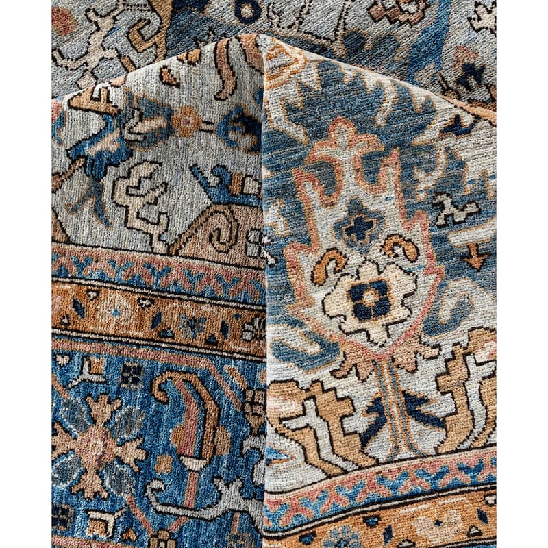 Serapi One-of-a-Kind Hand-Knotted Area Rug - Gray - 8' 11" x 11' 10"