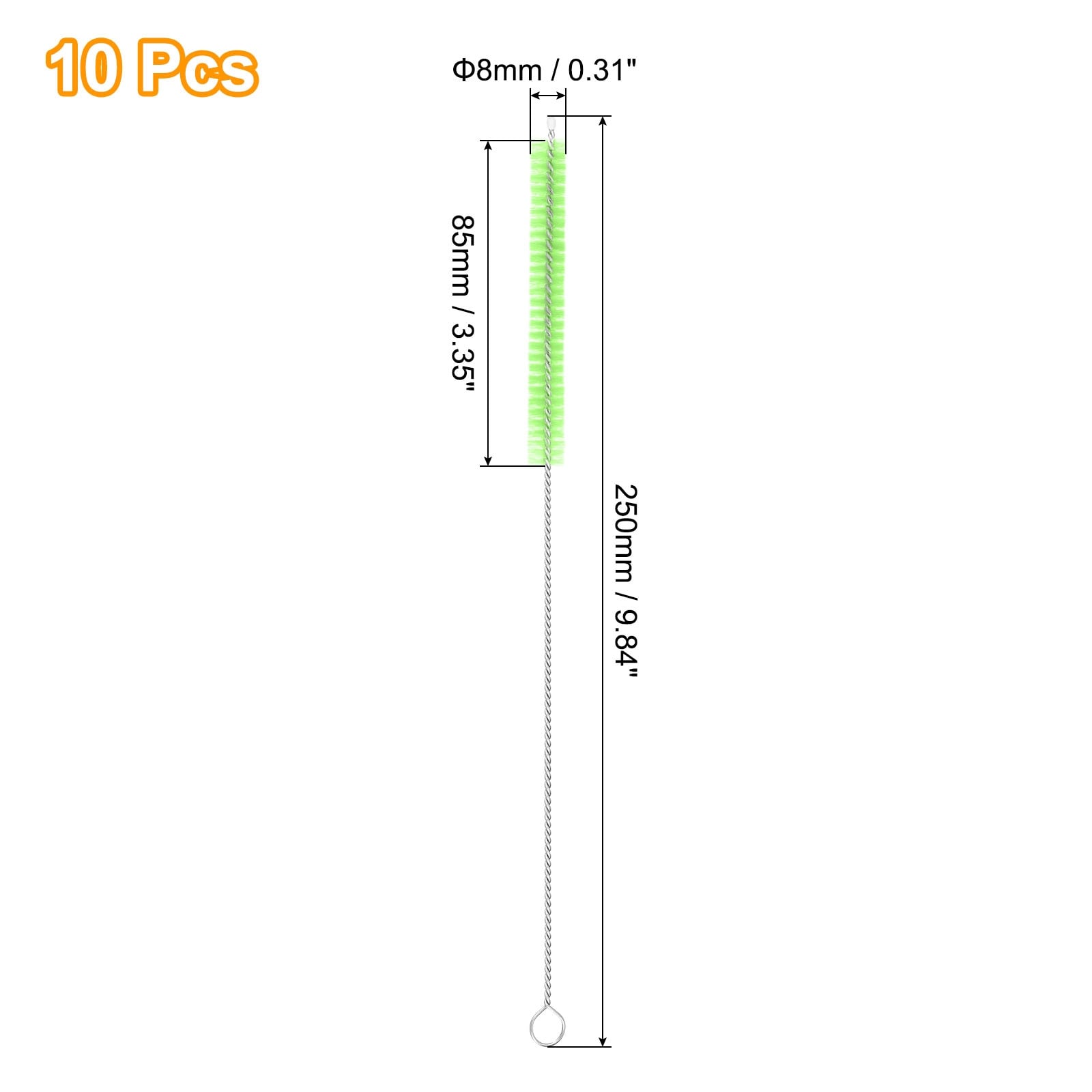 Drinking Straw Cleaning Brushes, Bristles Long Straw Brush Pipe Cleaner for Washing Straws Pot Spout, Sippy Cup, Bottle and Tube
