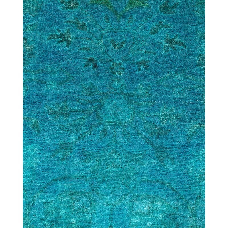 Contemporary Overdyed Wool Hand Knotted Area Rug - 3' 3" x 5' 2"
