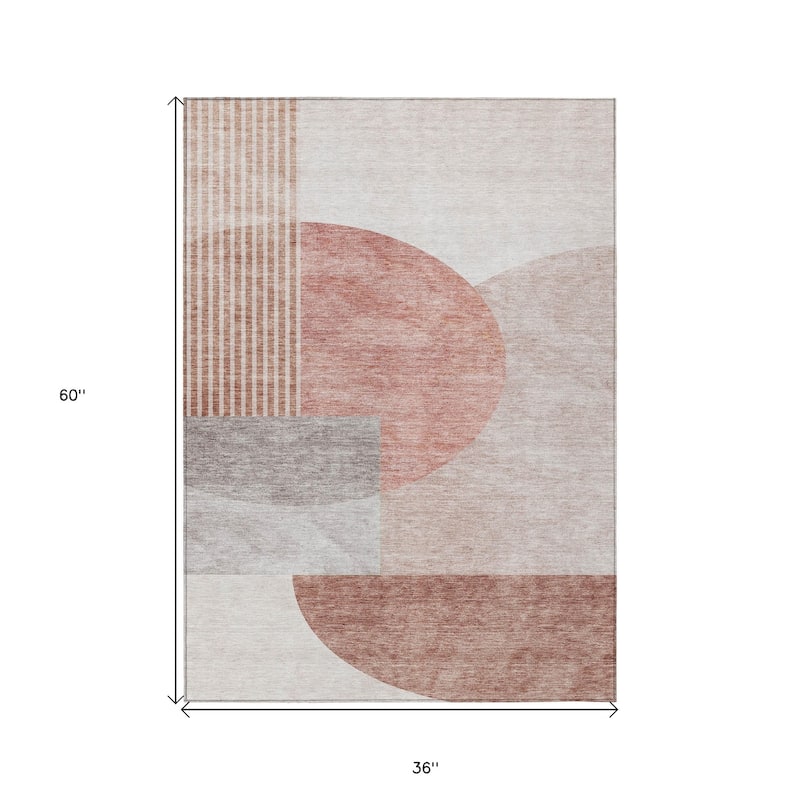 HomeRoots Geometric Transitional Rectangle Outdoor Rug