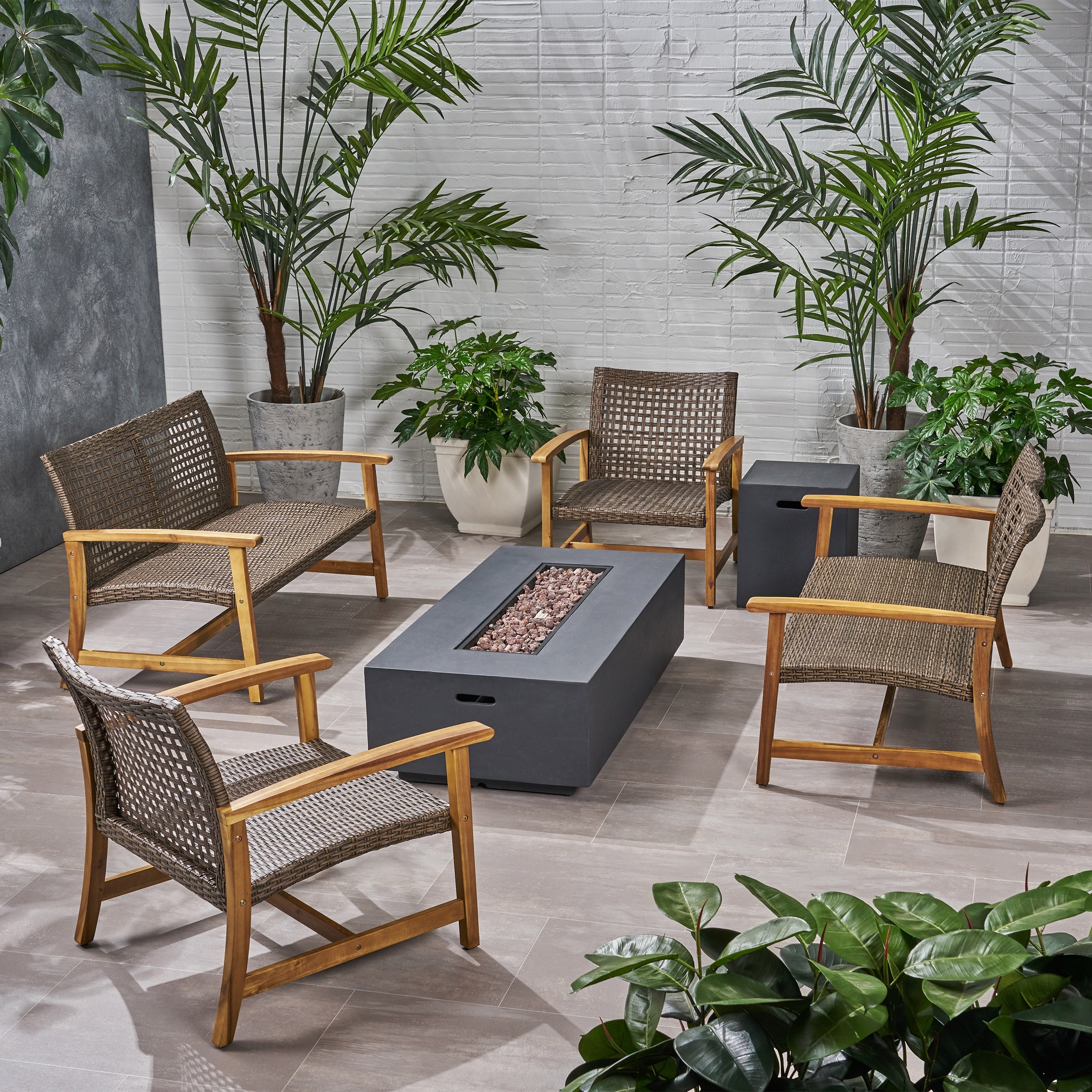 Savannah rattan garden furniture 6 seat clearance