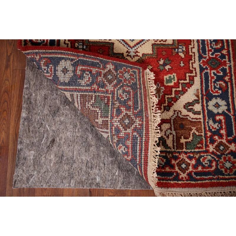 Geometric Heriz Serapi Runner Rug Handmade Wool Carpet - 2'5"x 7'10"