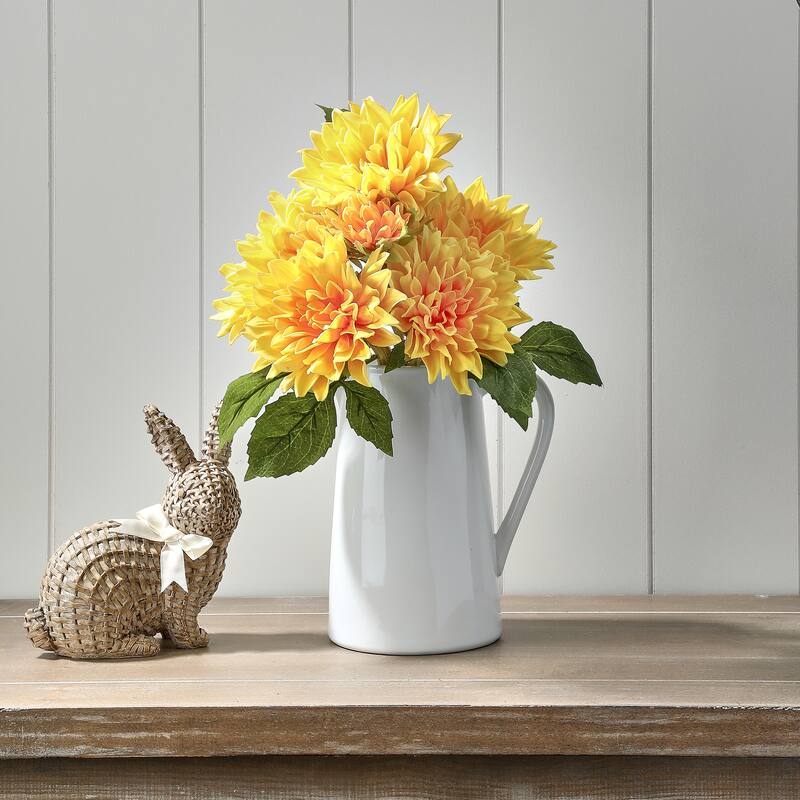 14"Pu Summer Dahlia Bundle - Yellow