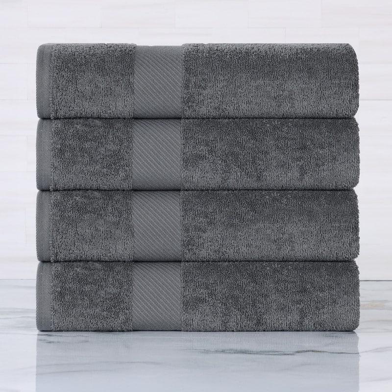 Superior Luxury Solid Highly Absorbent Egyptian Cotton Bath Towel - (Set of 4)