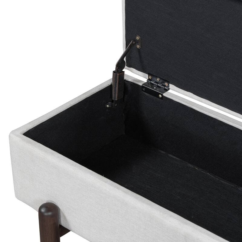 47.24 inches Upholstered Storage Bench Entryway Bench with Hidden Compartment