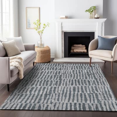 Premium Washable Super Soft Stripe Geo Mayfield Rug