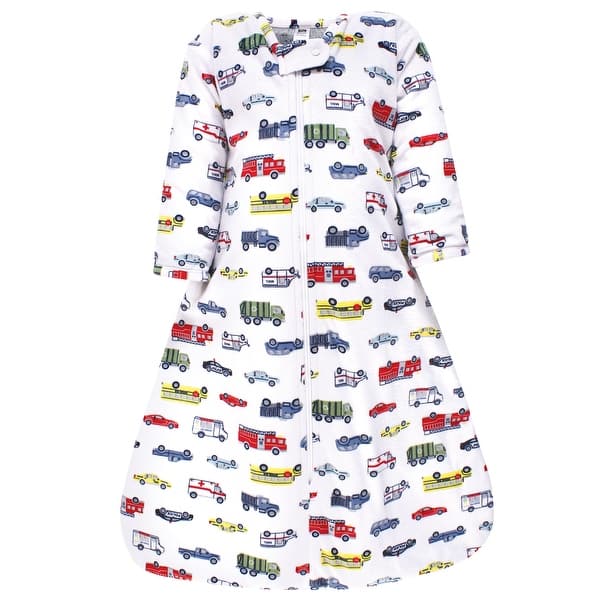 slide 1 of 1, Hudson Baby Long Sleeve Plush Faux Fur Sleeping Bag, Wearable Blanket, Going Places 0-6 Months - Going Places