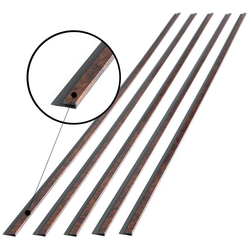 FASÄDE 47 in. Decorative Vinyl J Trim in Moonstone Copper (5 Pack) - 5 Pack