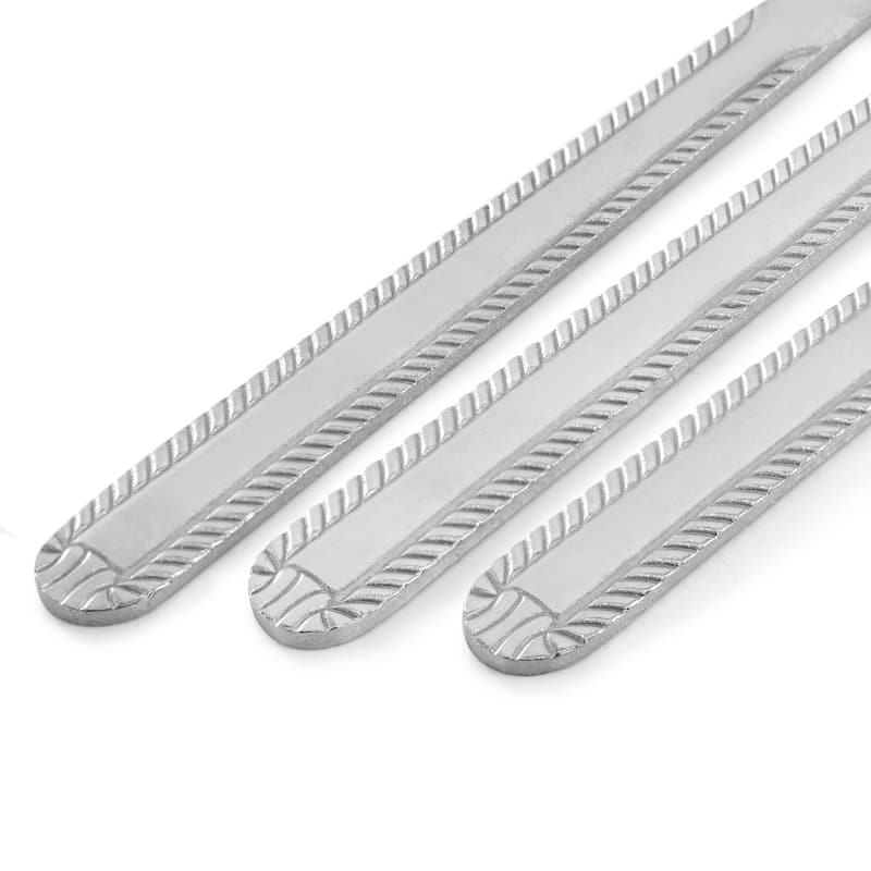 Gibson Home Tustin 3 Piece Stainless Steel Dinner Knife Flatware Set in Silver