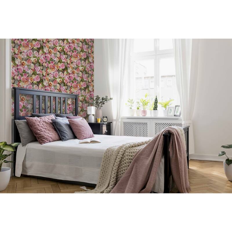 Spring Floral Multi Wallpaper - 20.8 in. W x 33ft L - Double Roll