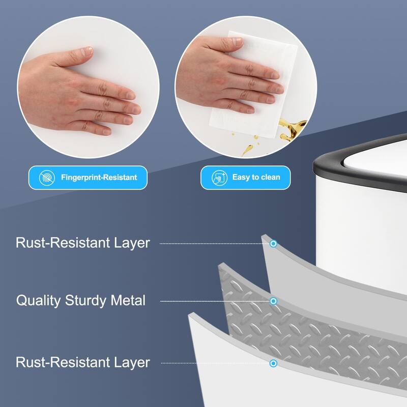 Automatic Trash Can with Lid,13 Gallon Smart Trash Can, 50L Motion Sensor Trash Can