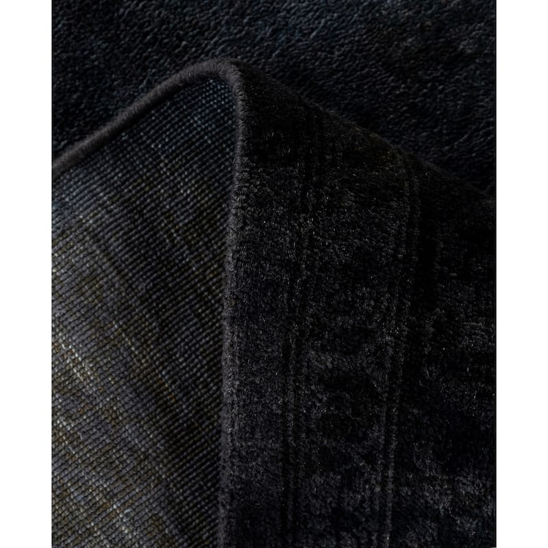 Overdyed One-of-a-Kind Hand-Knotted Area Rug - Black - 8' 3" x 10' 1"