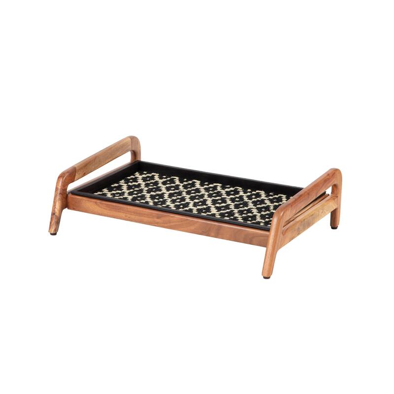 Jani Single-Tier Natural Stand 2-Pair Rubber Boot Tray - Madagascar