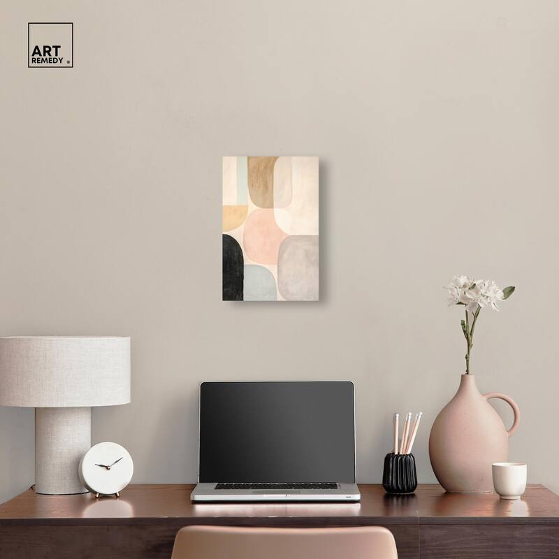 Soft Cubism II Canvas by Art Remedy, Gallery Wrapped