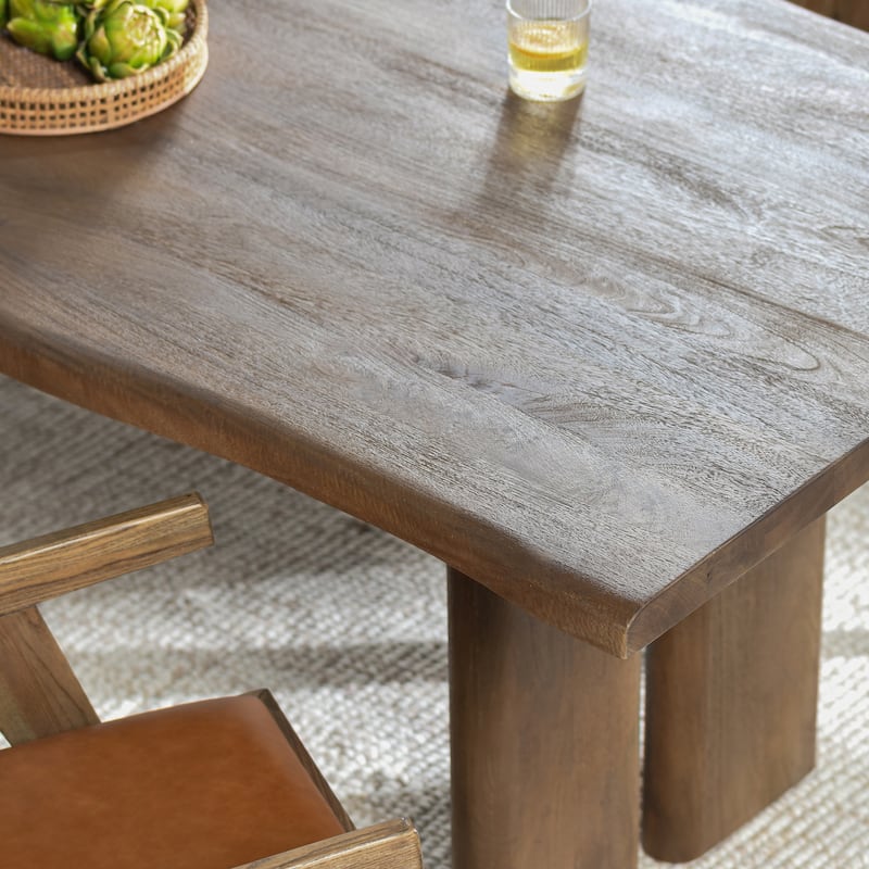 Classic Home Holmes 80" Mango Wood Dining Table in Brown