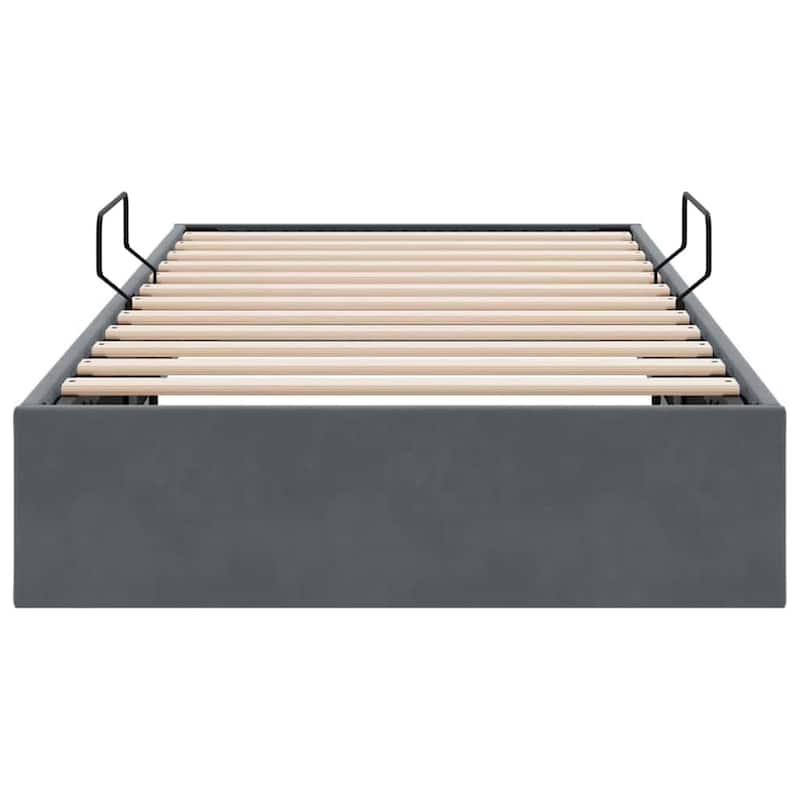 vidaXL Storage Bed with Mattress in Velvet