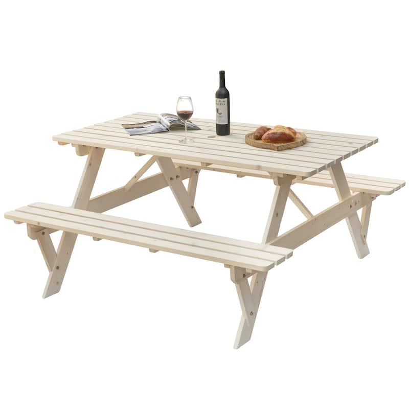 A-Frame Outdoor Patio Deck Garden Picnic Table