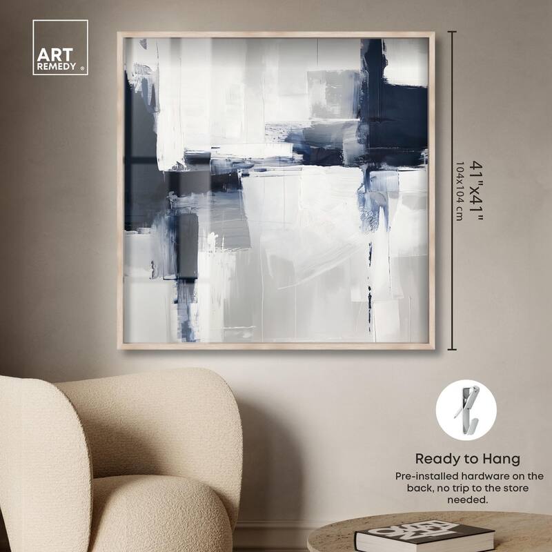 Porcelain Blue on White II Shadowbox by Art Remedy