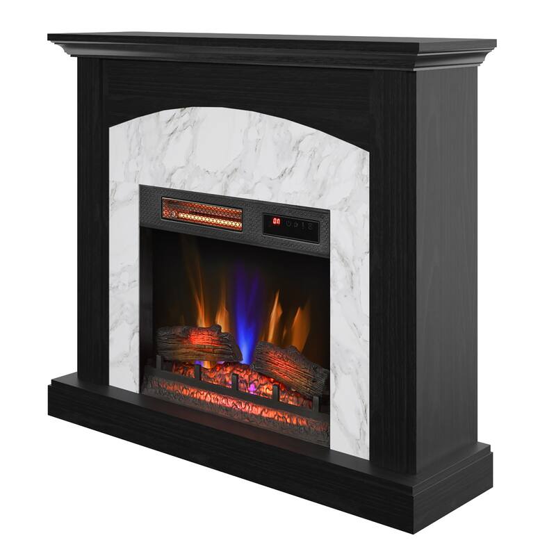 duraflame® Electric Fireplace Wall Mantel, Faux Marble