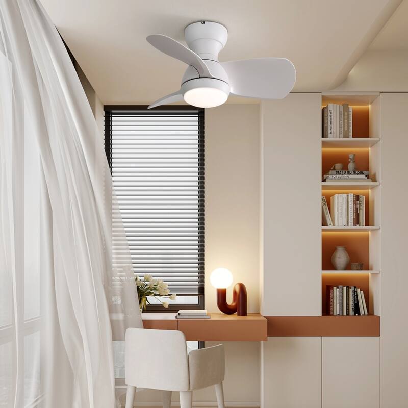 23" Mount LED Bedroom Ceiling Fan with Remote - 23