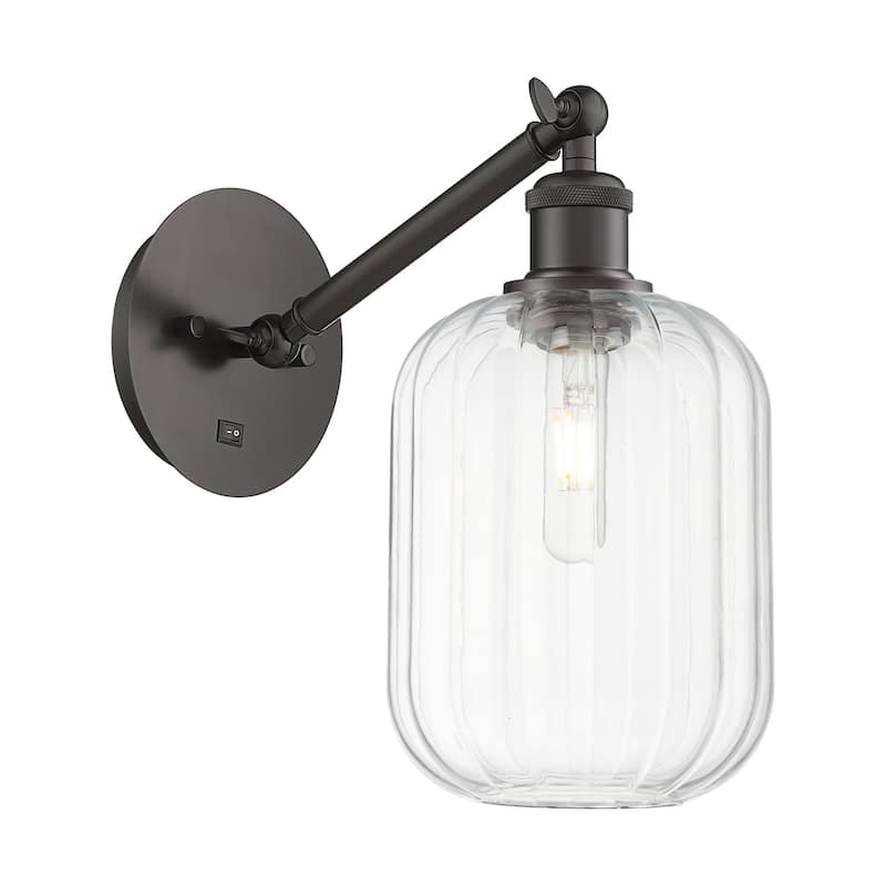 Innovations Lighting 317-1W-12-7 Preston Sconce Preston 12" Tall Wall - Oil Rubbed Bronze / Clear