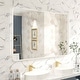 preview thumbnail 164 of 192, KIOTEE Modern Metal Frame Wall Mounted Bathroom Vanity Mirror with 5-year warranty 48x32 - White