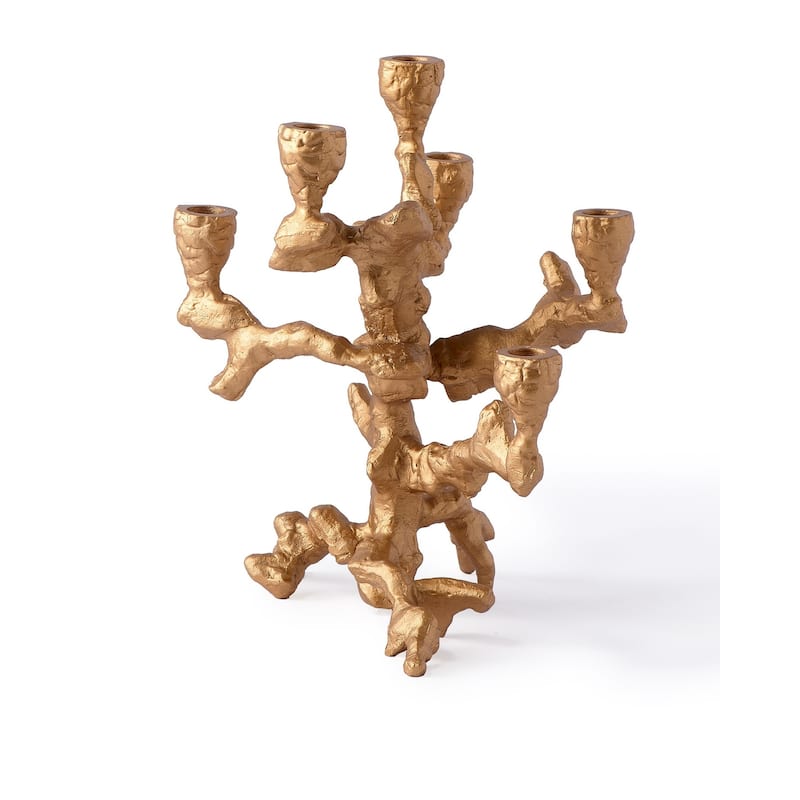 Candle Holder Apple Tree Gold S