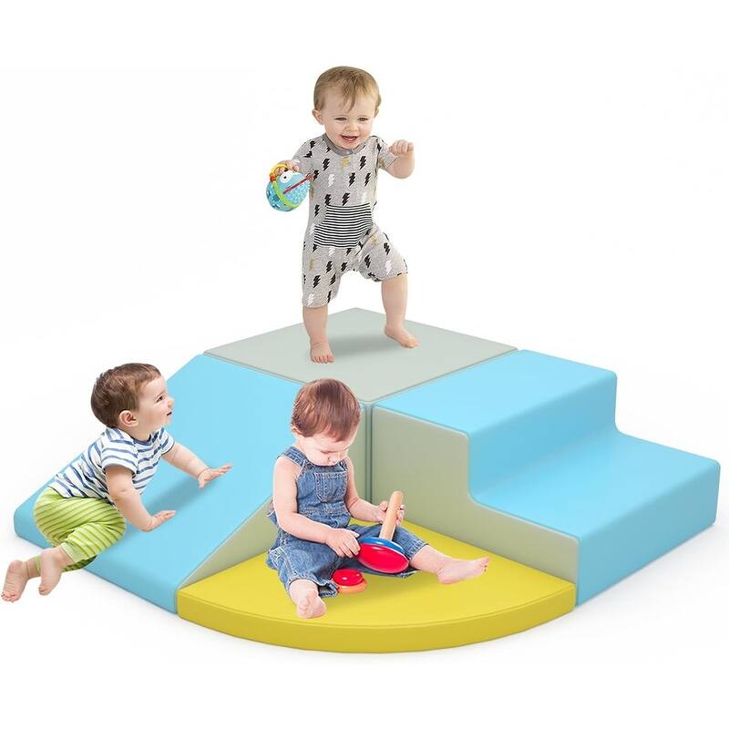 4 Pieces Baby Kids Climbing Toys Indoor Soft Foam Activity Play Set