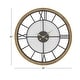 preview thumbnail 8 of 6, Brown Wooden Decorative Wall Clock - 40 x 4 x 40