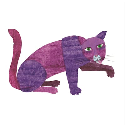 Brown Bear Purple Cat Framed Character Art by Eric Carle - Multi-Color