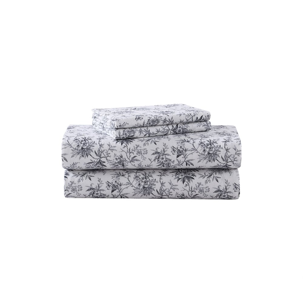 Laura Ashley Printed Cotton Flannel Sheet Set