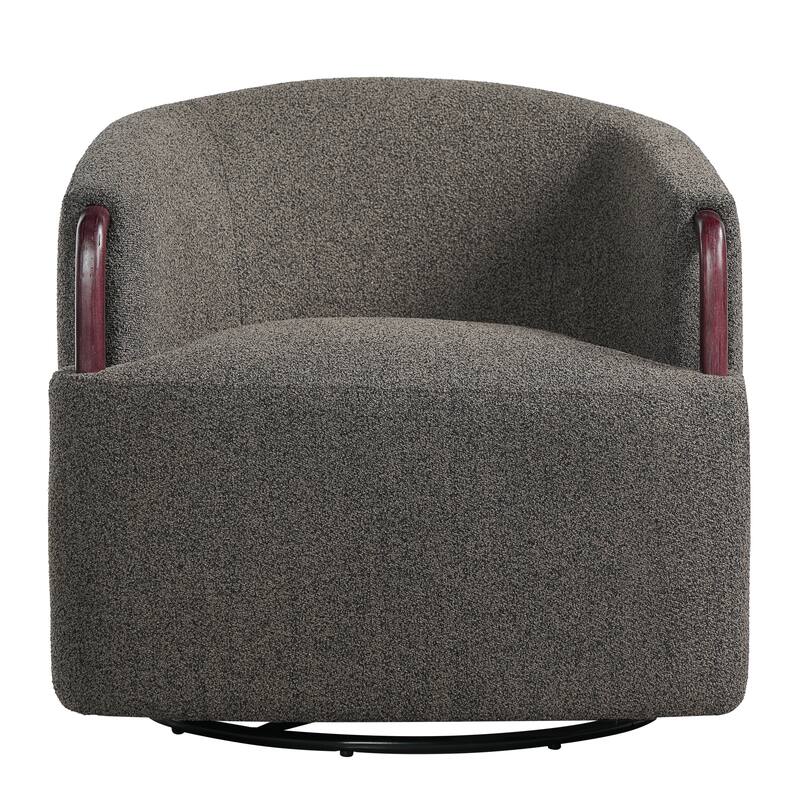 Christopher Knight Home - Modern Upholstered Swivel Accent Chair with Barrel Design