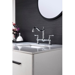Two Handle Kitchen Faucet with Traditional Handle - Bed Bath & Beyond