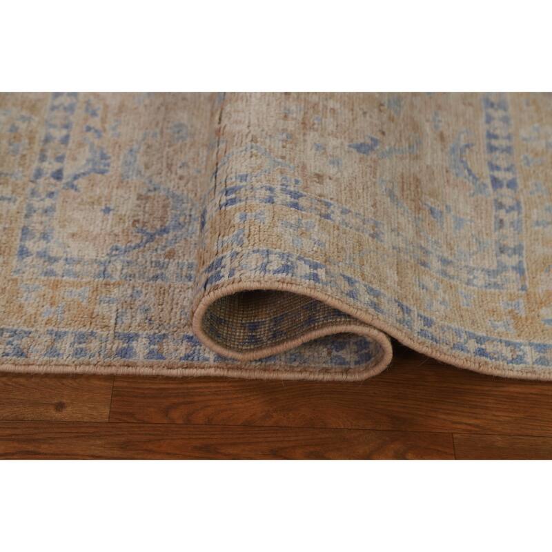 Muted Oushak Oriental Area Accent Rug Hand-Knotted Wool Carpet - 2'11" x 3'10"