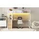 preview thumbnail 24 of 30, Stylish Design Metal Loft Bed with Desk and Shelves, Built-in Drawers, LED Light and USB Charging Station