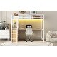 preview thumbnail 8 of 30, Twin Size Metal Wood Loft Bed with Desk, Shelves, LED Light, and USB Charging