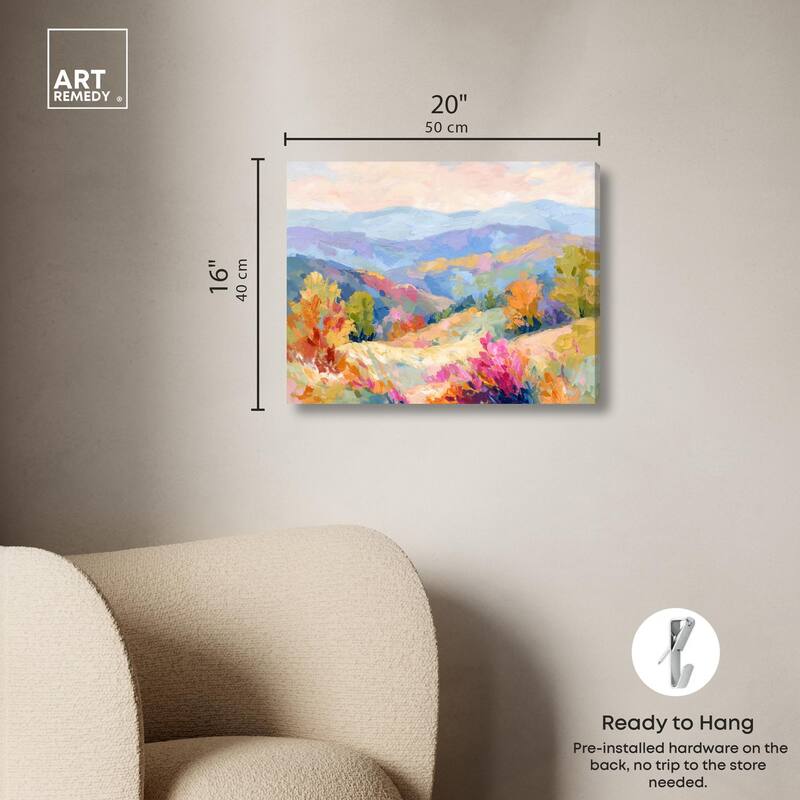 Colorful Valley II Canvas by Art Remedy, Gallery Wrapped