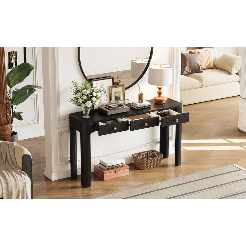 Entryway Table with 3 Concealed Drawers