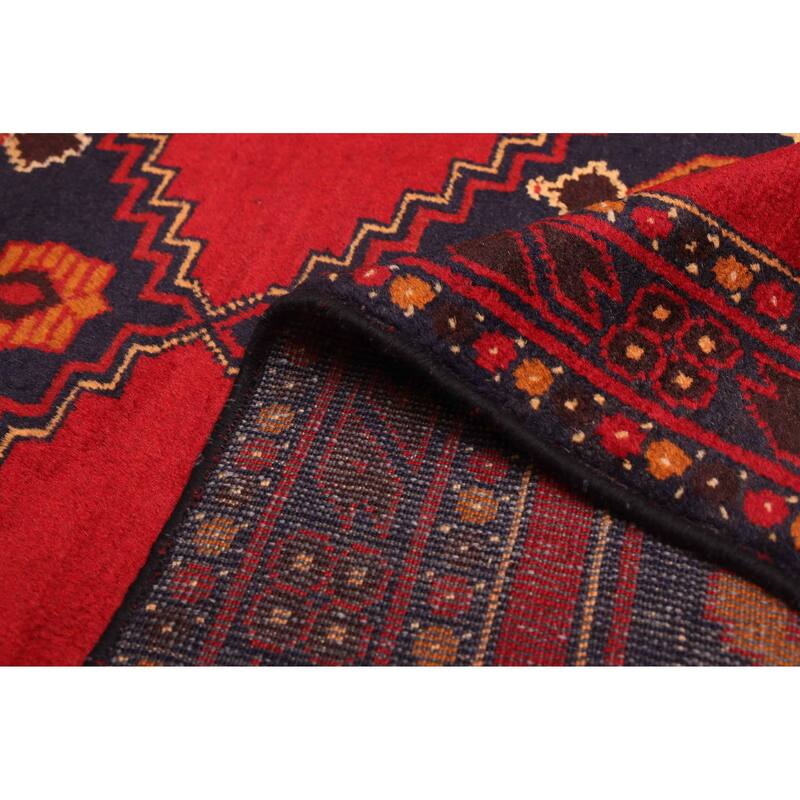 ECARPETGALLERY Hand-knotted Teimani Red Wool Rug - 3'3 x 6'6