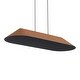 preview thumbnail 1 of 3, Golden Lighting Faroe Integrated LED Island Light in Coffee/Black - Brown