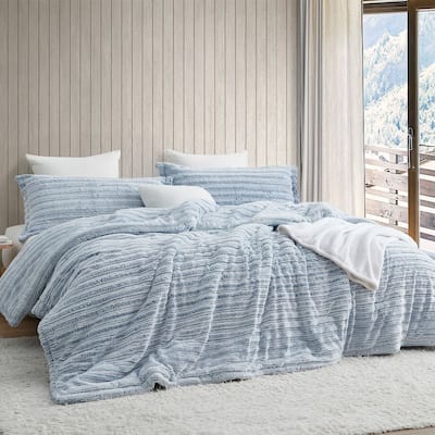 Softer than Soft® - Coma Inducer® Oversized Comforter Set - Frosted Navy Stripe