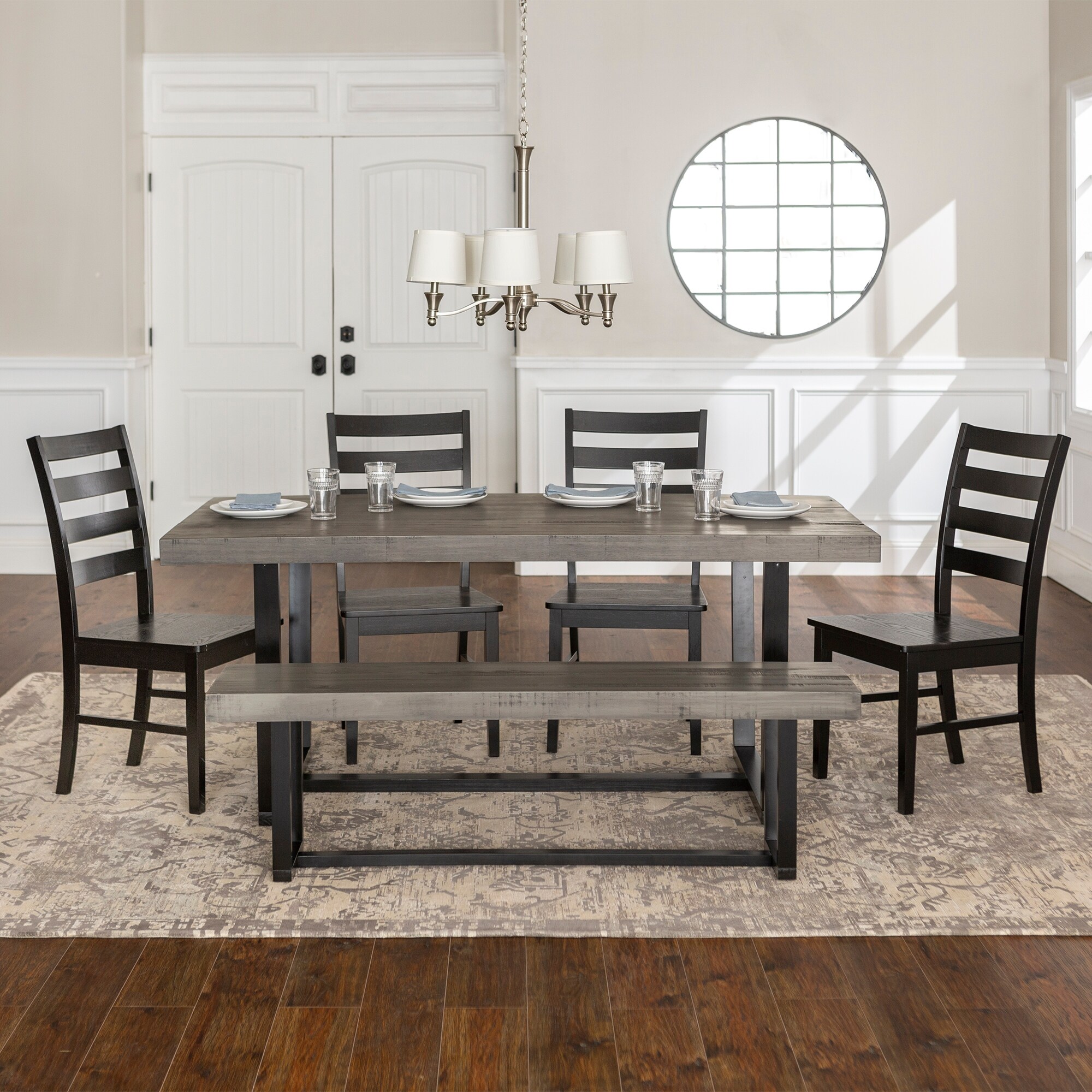 Carbon loft barnett solid store wood dining table