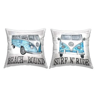 Stupell Beach Bound Summer Vacation Bus Printed Throw Pillow Design by ...
