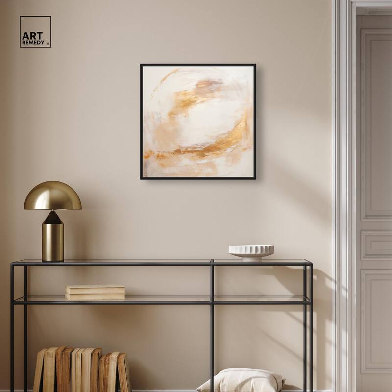Golden Orb I Canvas by Art Remedy